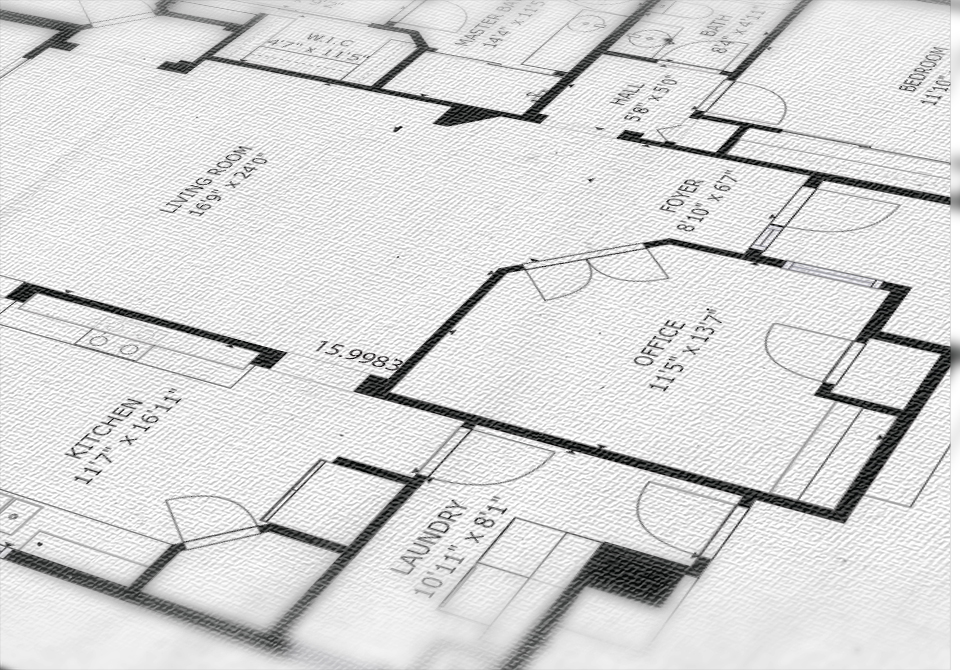 Schematic 2D floor plan example