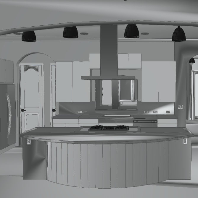 CAD kitchen model example