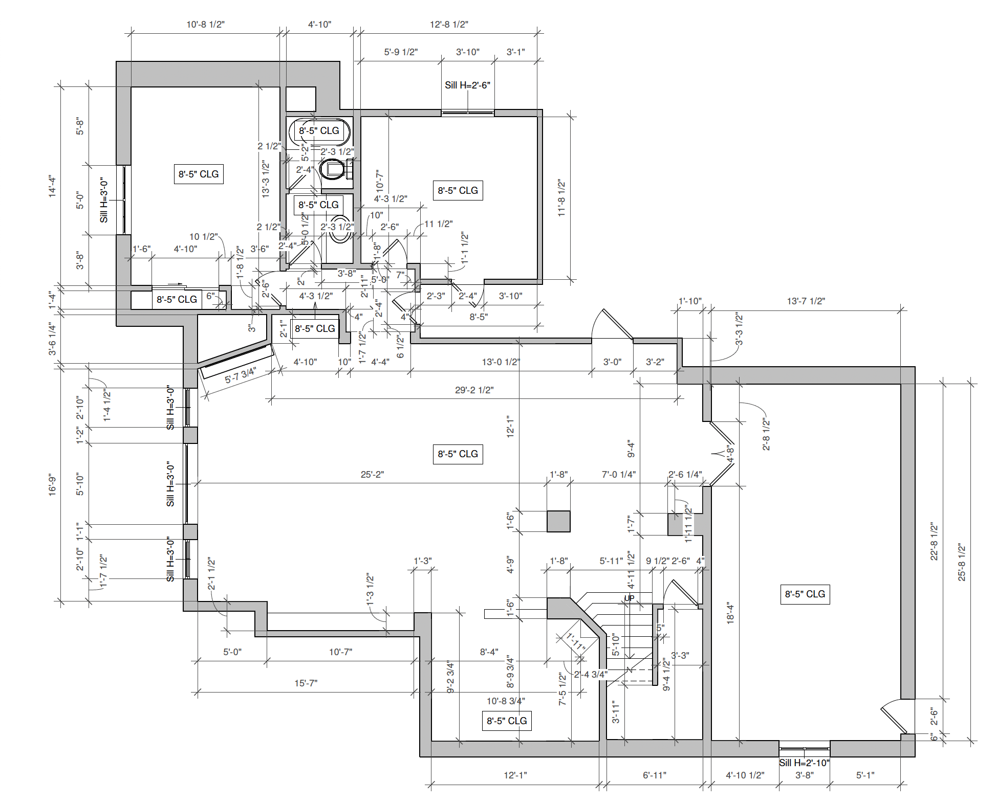 Measured as-built floor plan example